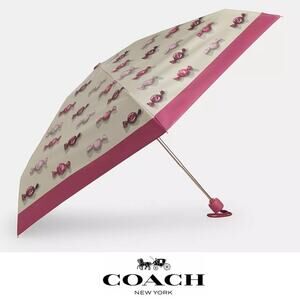 NWT ❤️Coach Uv Protection Mini Umbrella With Candy Print